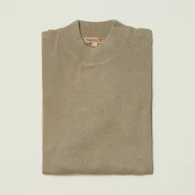 Inserch Cotton Blend Mock Neck Sweater Taupe 4308-00008