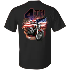 4th of July T-Shirt, Cotton, Black