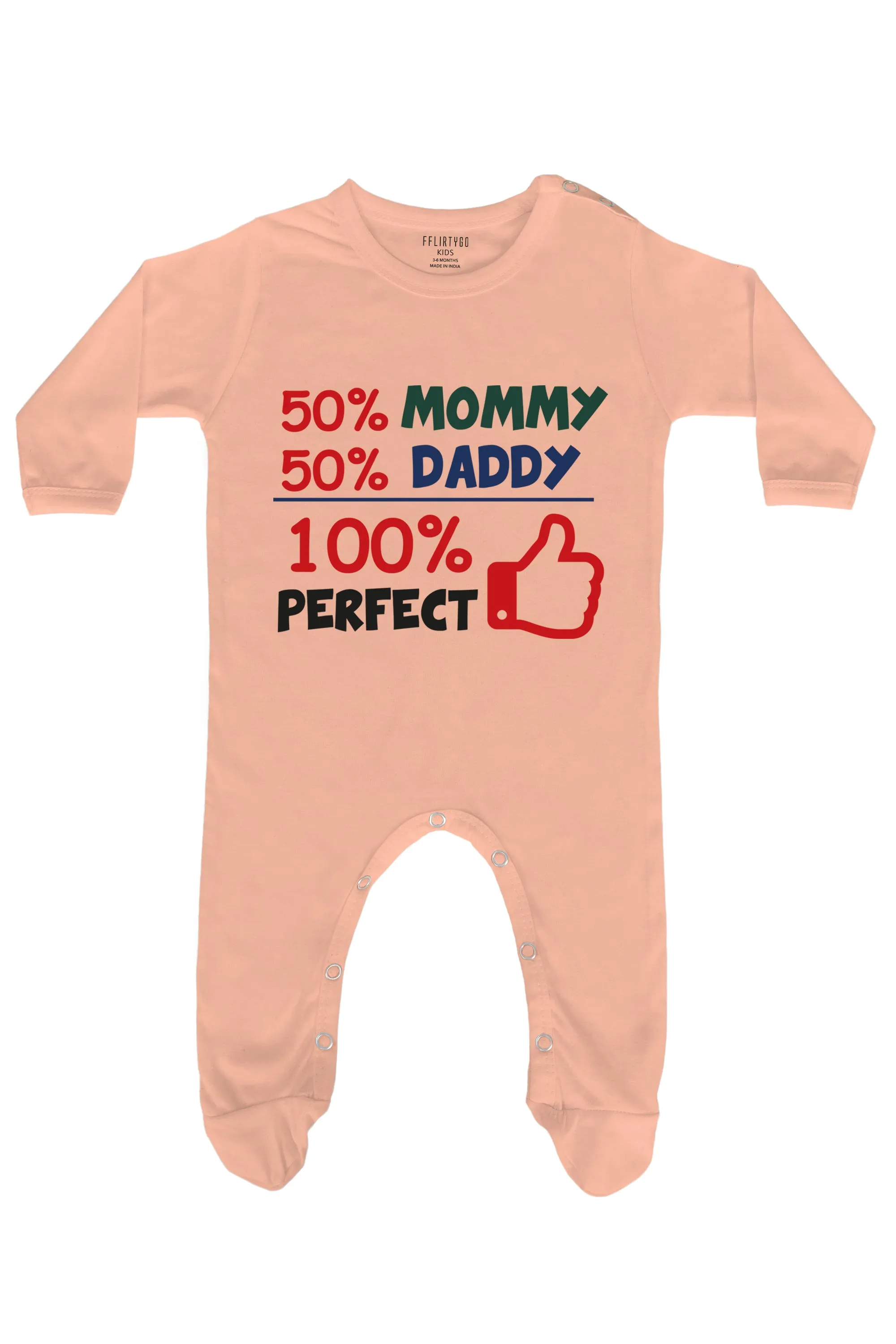 50% Mommy 50ddy 100% Perfect Baby Romper | Onesies