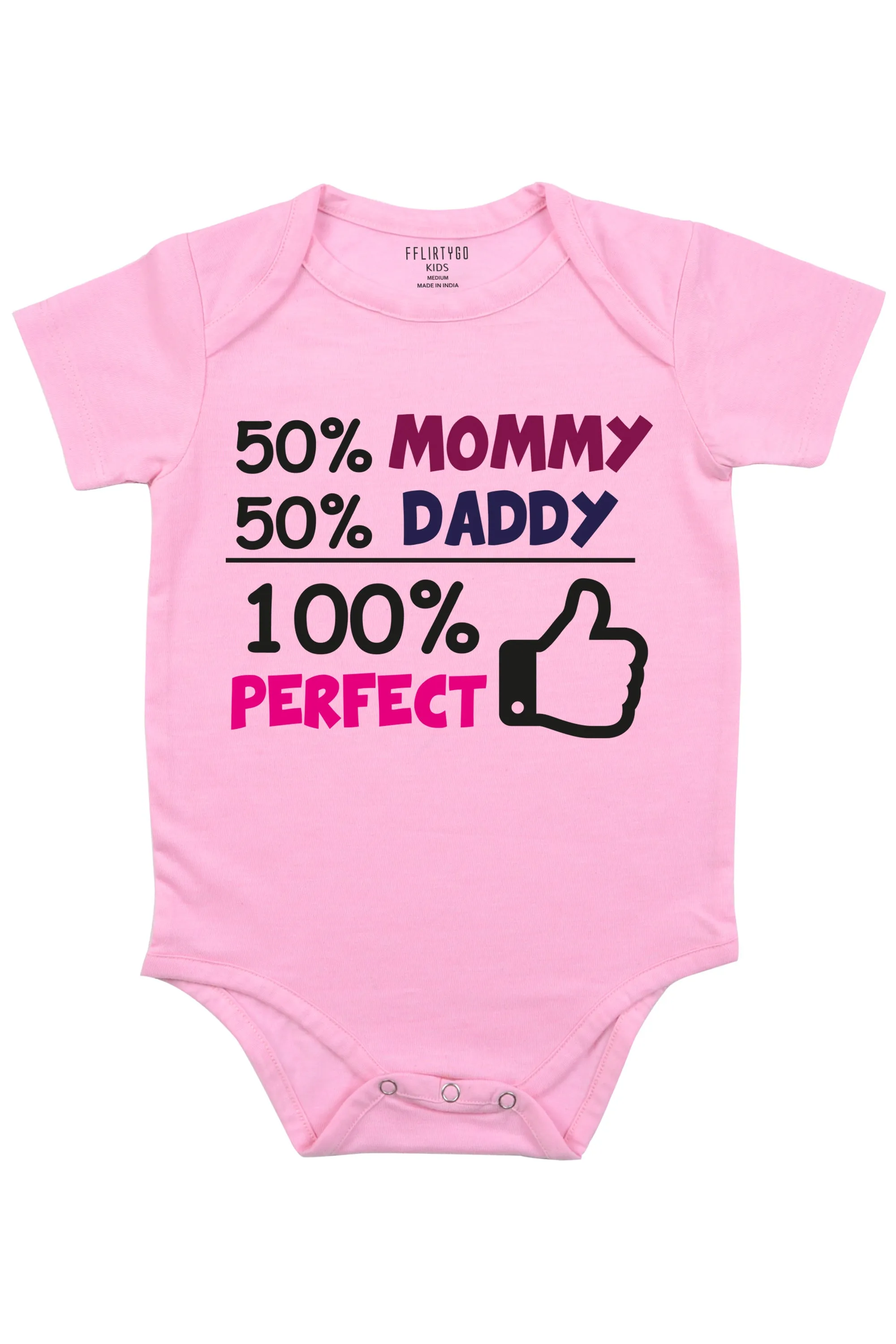 50% Mommy 50ddy 100% Perfect Baby Romper | Onesies