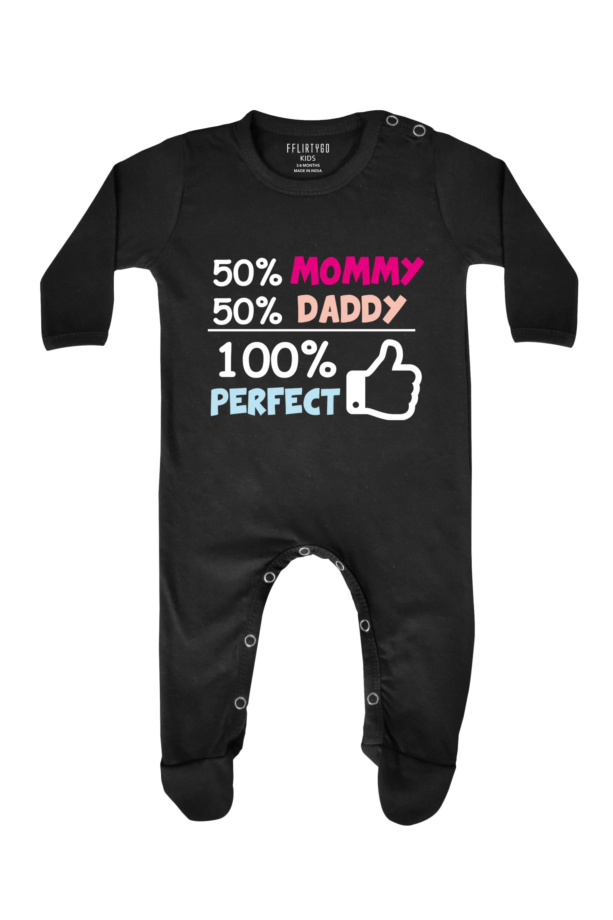 50% Mommy 50ddy 100% Perfect Baby Romper | Onesies