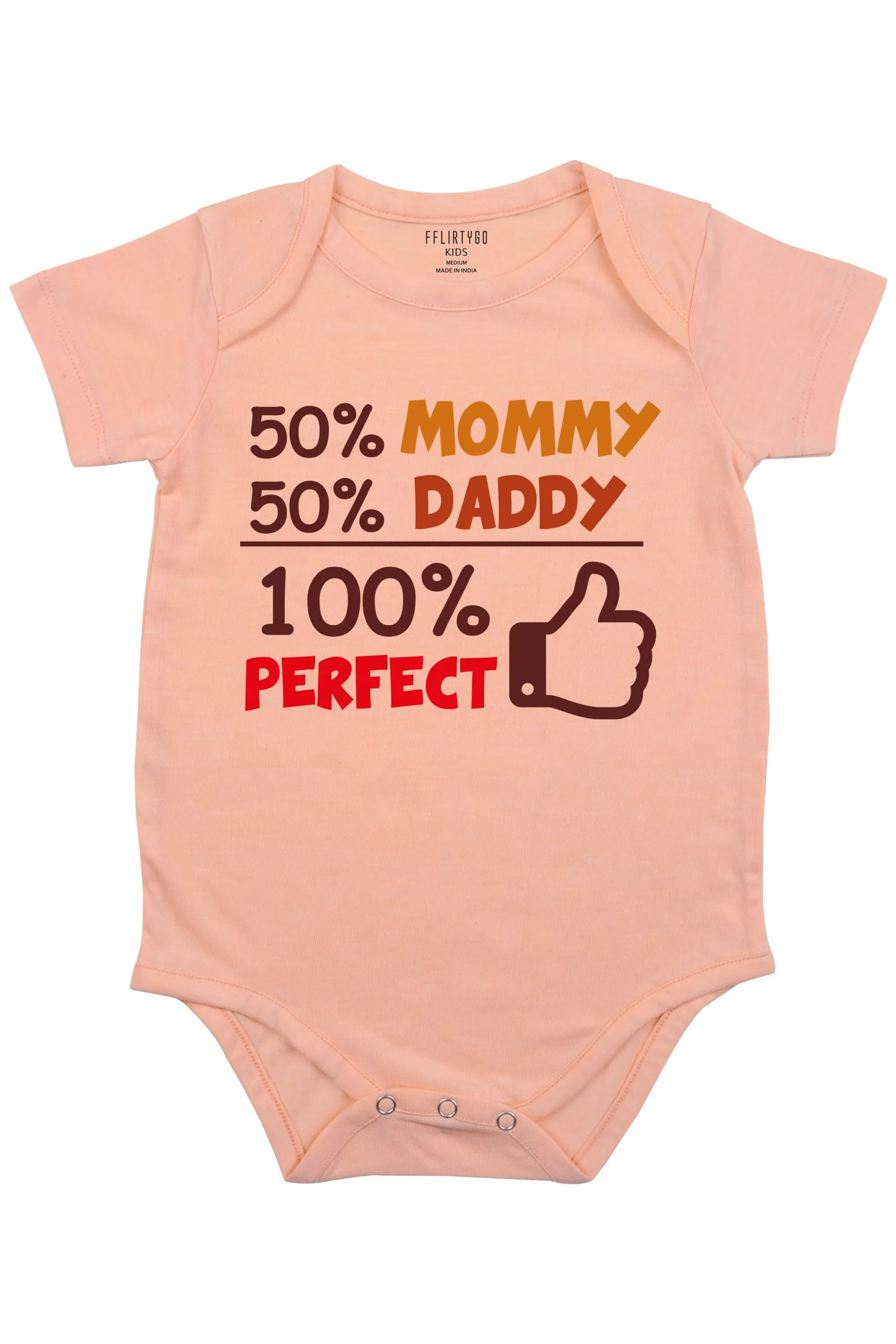 50% Mommy 50ddy 100% Perfect Baby Romper | Onesies