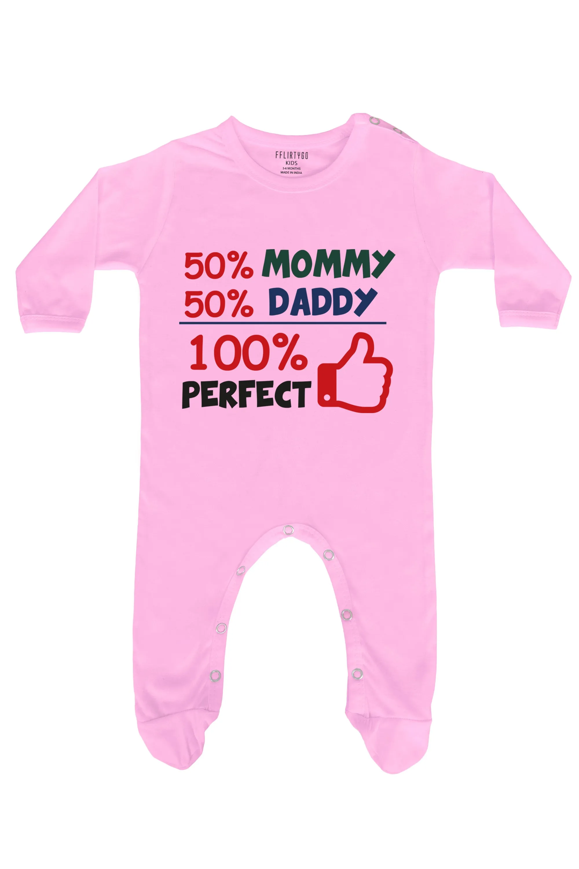 50% Mommy 50ddy 100% Perfect Baby Romper | Onesies