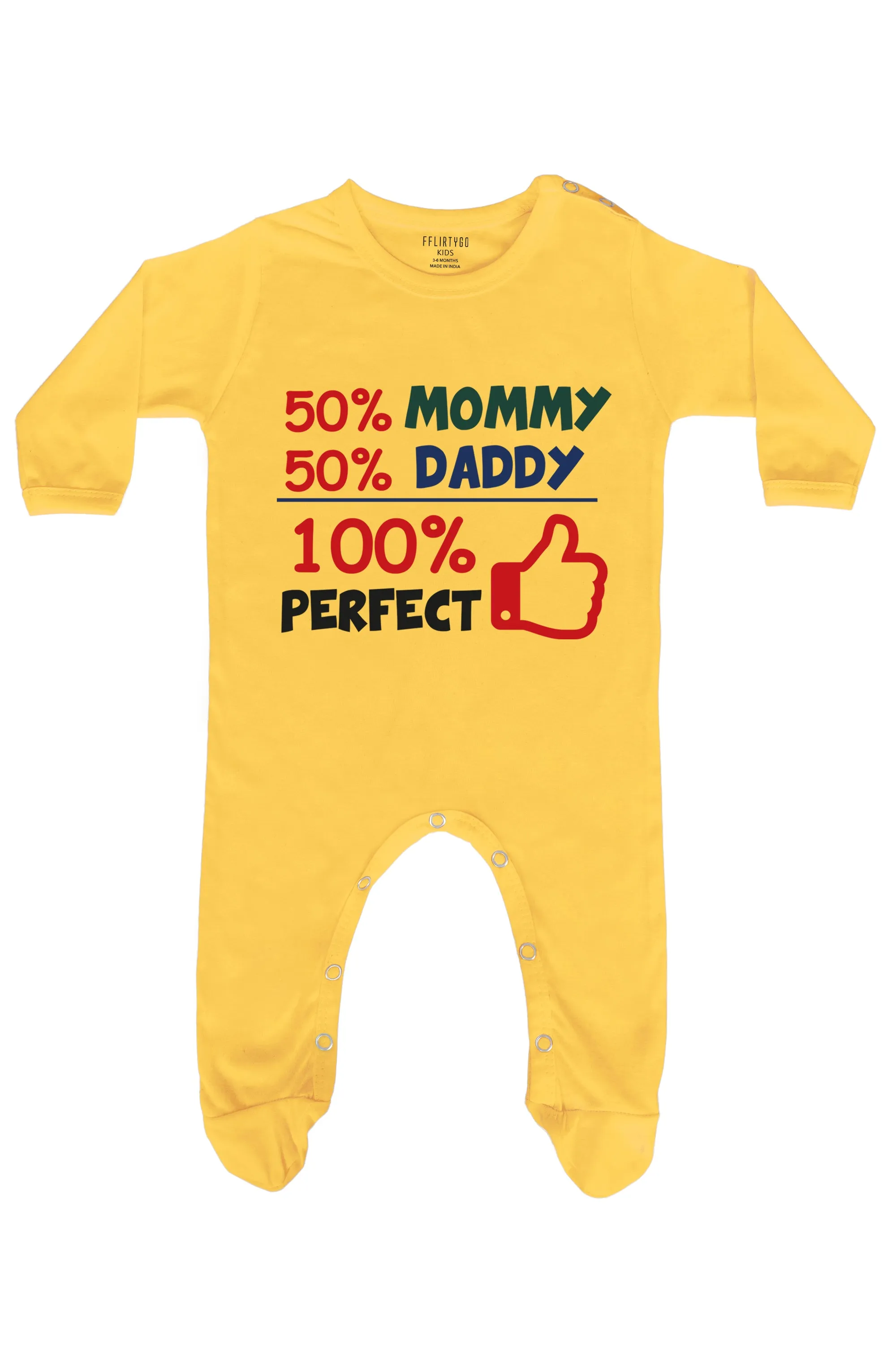 50% Mommy 50ddy 100% Perfect Baby Romper | Onesies