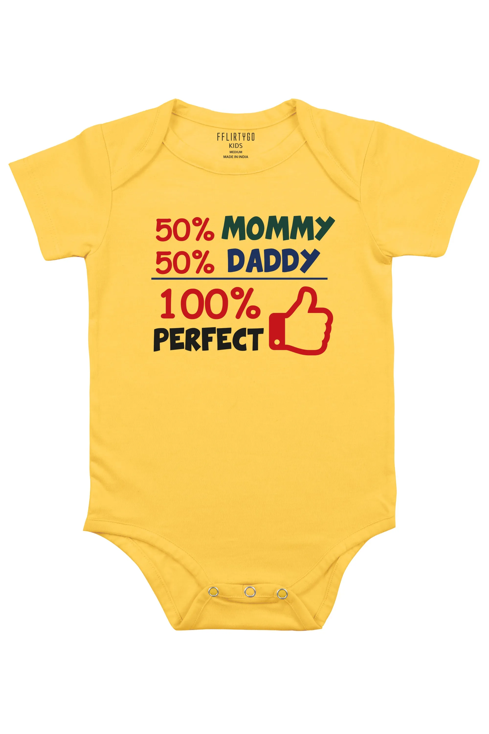 50% Mommy 50ddy 100% Perfect Baby Romper | Onesies