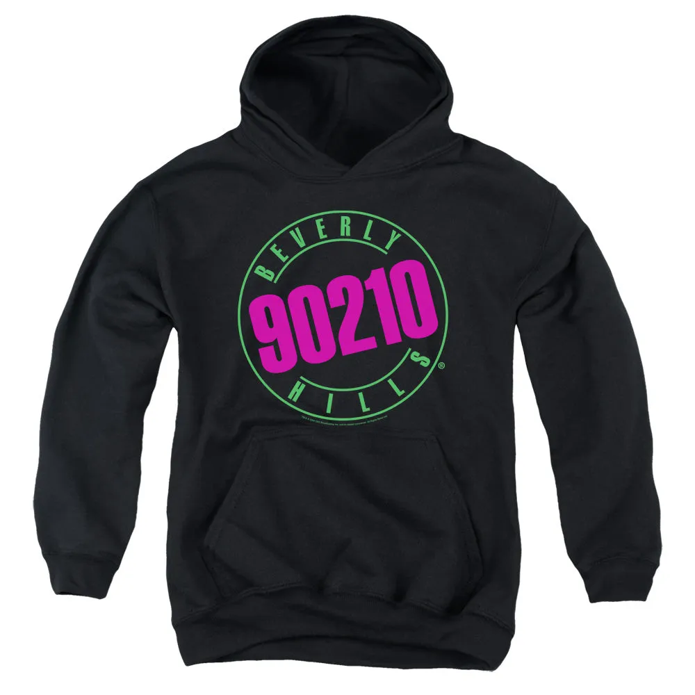 90210 Neon Kids Youth Hoodie Black