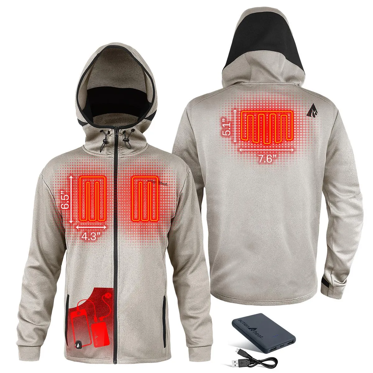 ActionHeat 5V Men's Slim Fit Battery Heated Hoodie