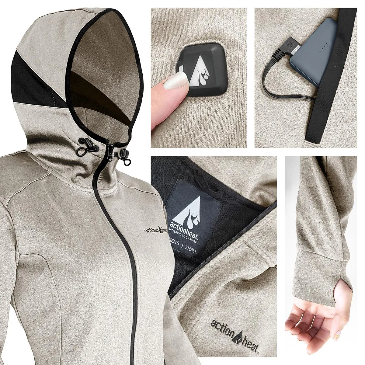 ActionHeat 5V Women's Slim Fit Battery Heated Hoodie