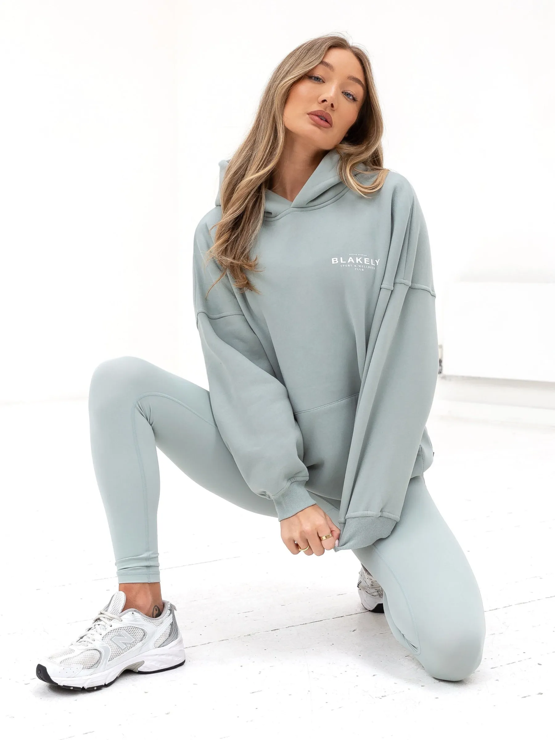 Active Studios Oversized Hoodie - Mineral Blue