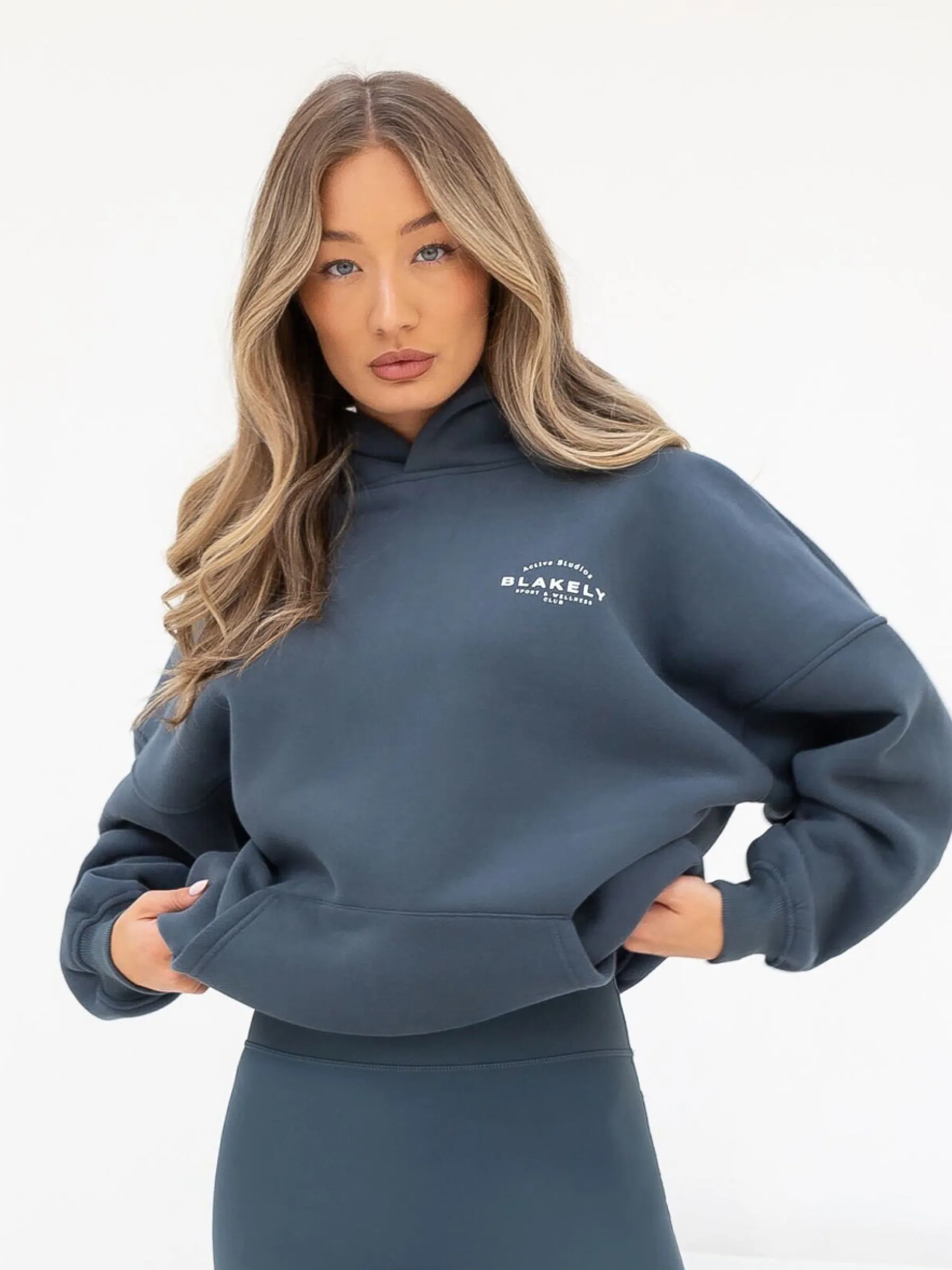 Active Studios Oversized Hoodie - Slate Blue