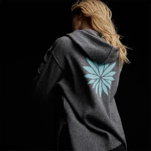 Agave Graphic Hoodie - Flannel/Aqua