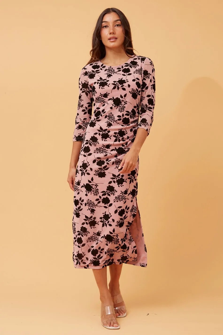 AINSLEY FLORAL MIDI DRESS