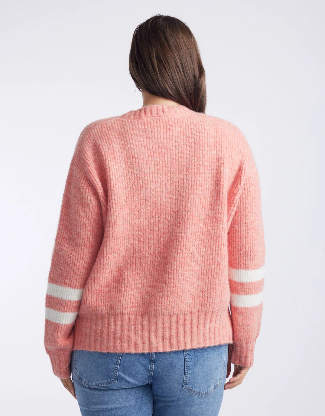 Alaska Crew Knit Jumper - Melon