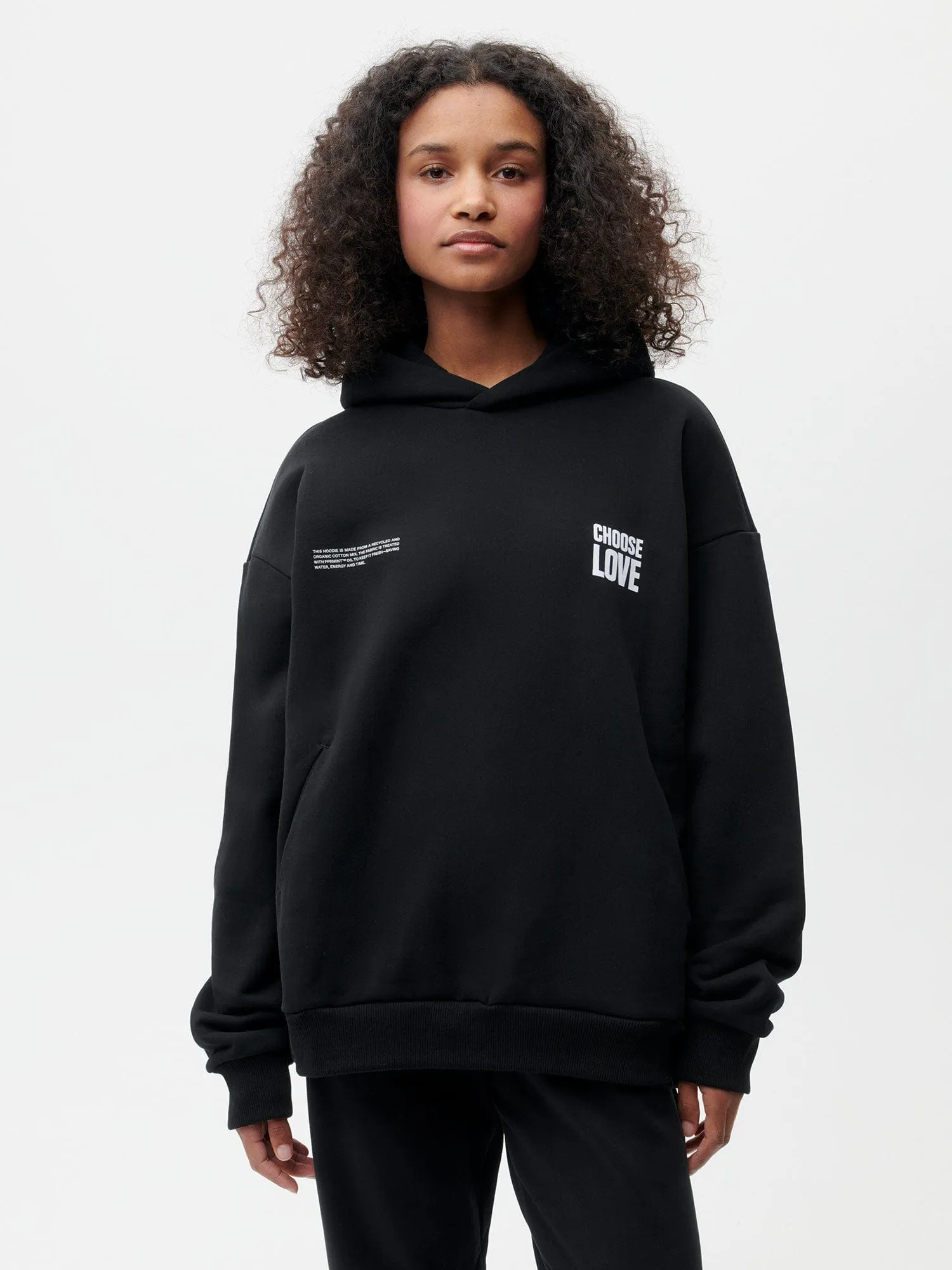 Archive PANGAIA x Choose Love Signature Hoodie—black