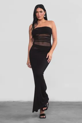 Arianna Shredded Bodycon Maxi Dress