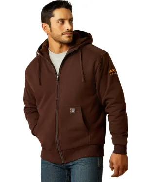 Ariat Mens Rebar All Weather Sherpa Lined Full Zip Hoodie