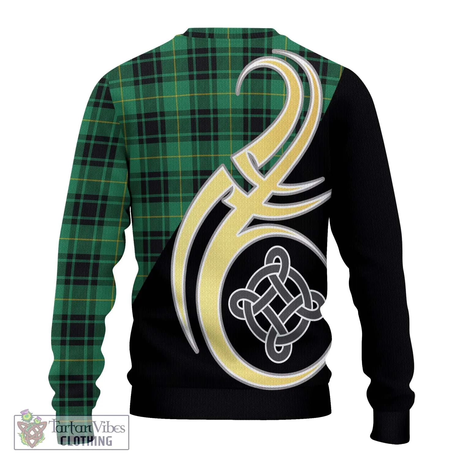 Arthur Ancient Tartan Ugly Sweater with Family Crest and Celtic Symbol Style