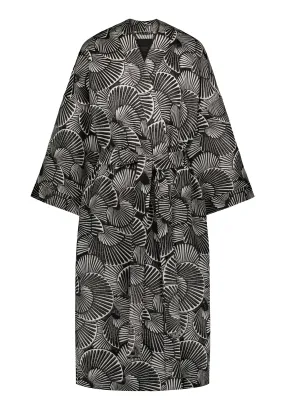 ASTORIA KIMONO WRAP JACKET - Black and white art deco - Rentals