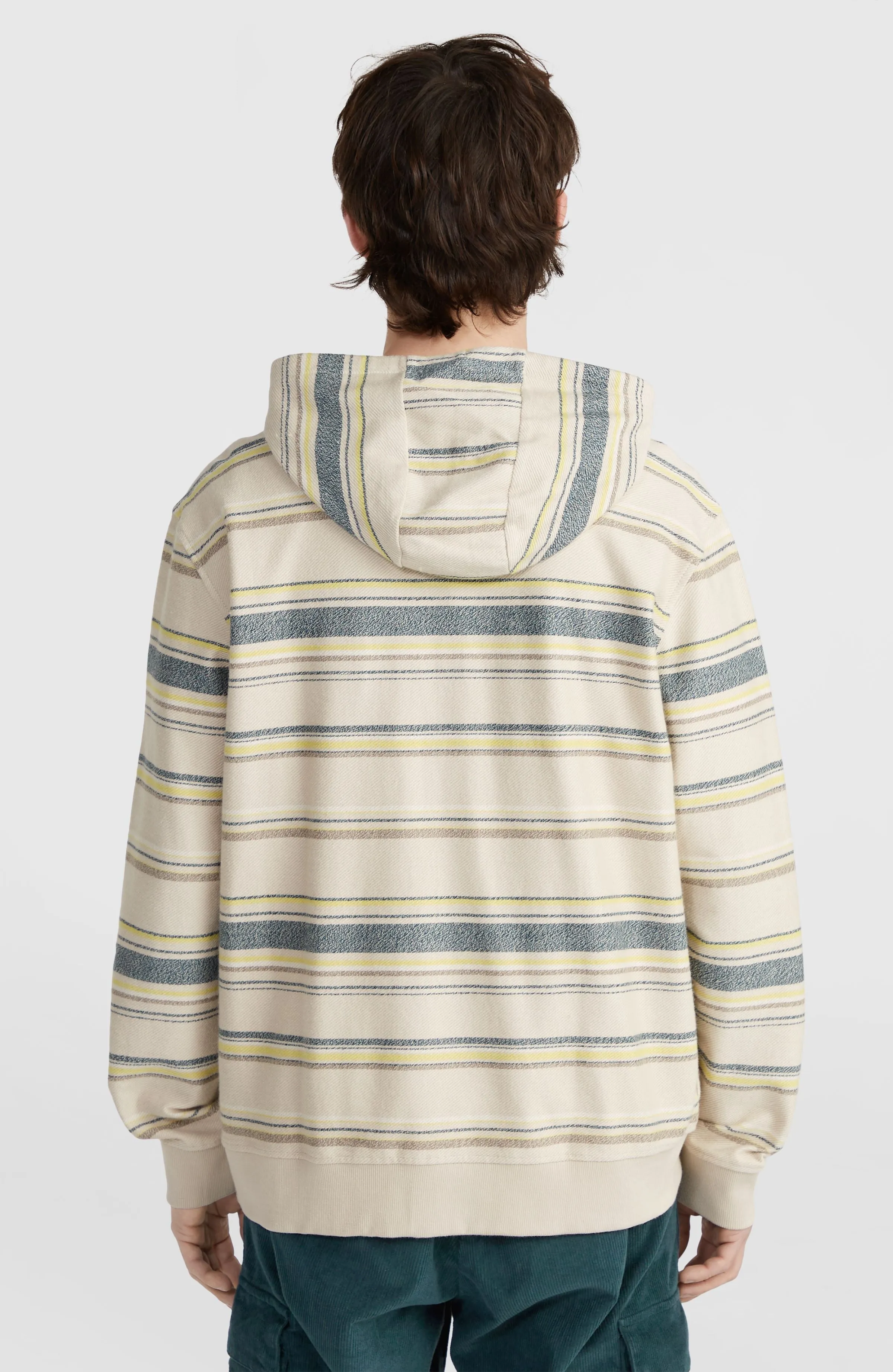 Bavaro Full-Zip Hoodie | Grey Vintage Stripe