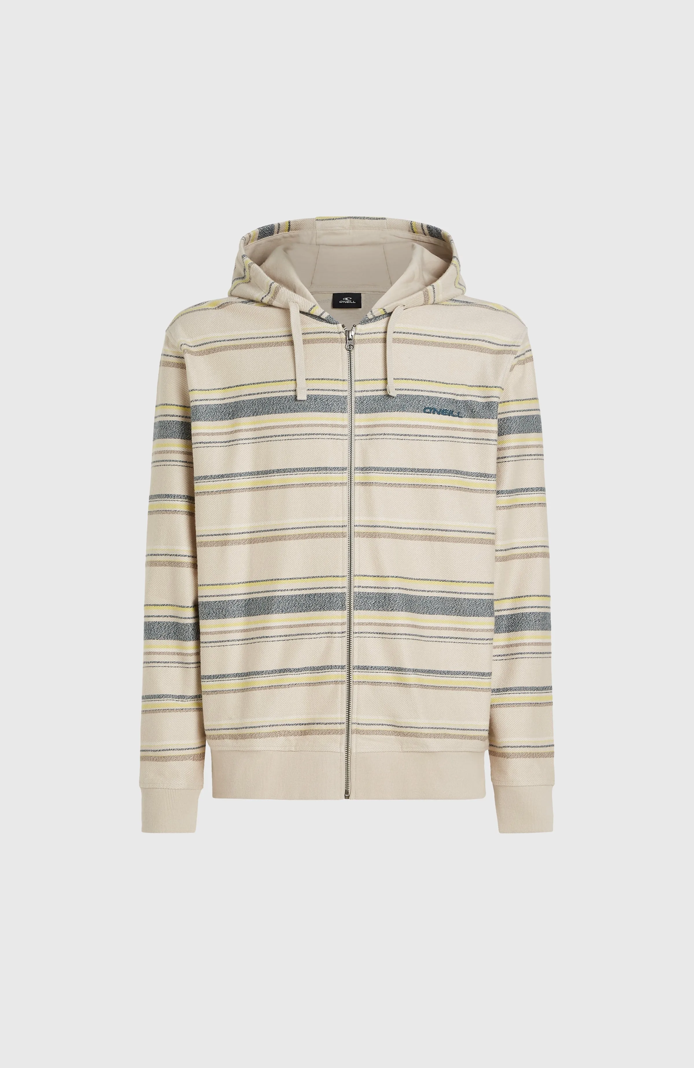 Bavaro Full-Zip Hoodie | Grey Vintage Stripe