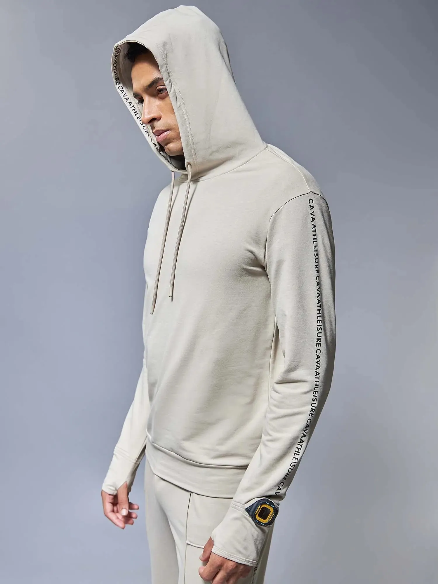 Beige Signature Sprint Hoodie