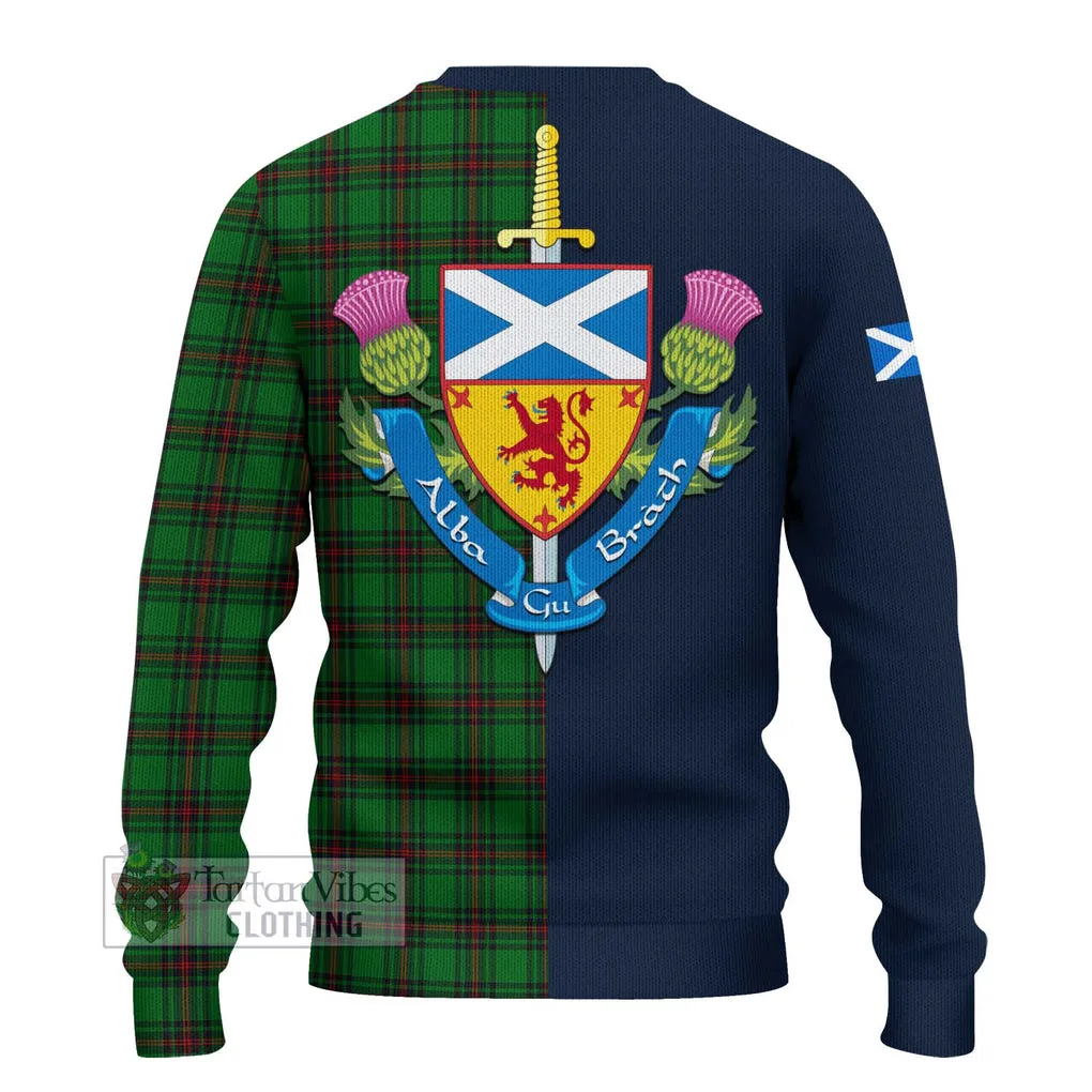 Beveridge Tartan Ugly Sweater with Scottish Lion Royal Arm Half Style