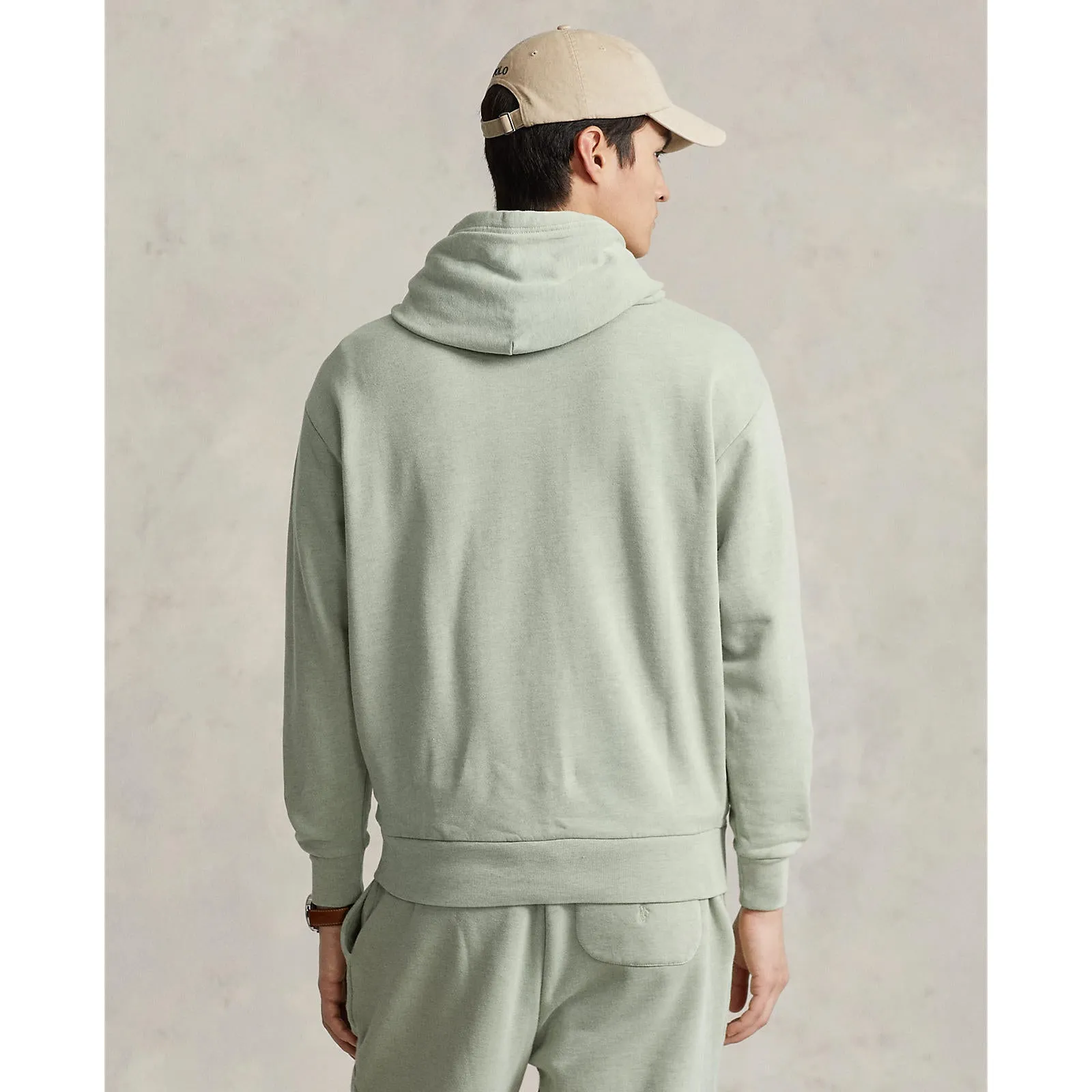 Big Fit Logo Over-Dyed Fleece Hoodie - Dune Heather