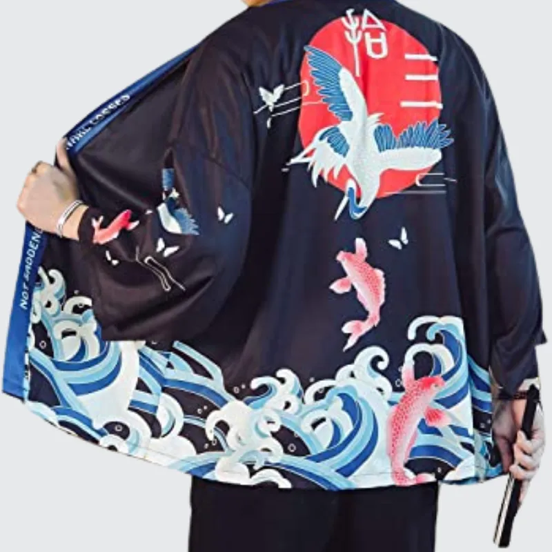 Bird Print Kimono