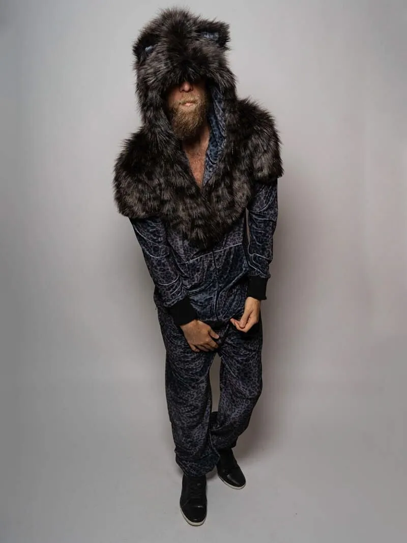 Black Panther Faux Fur Velvet Onesie