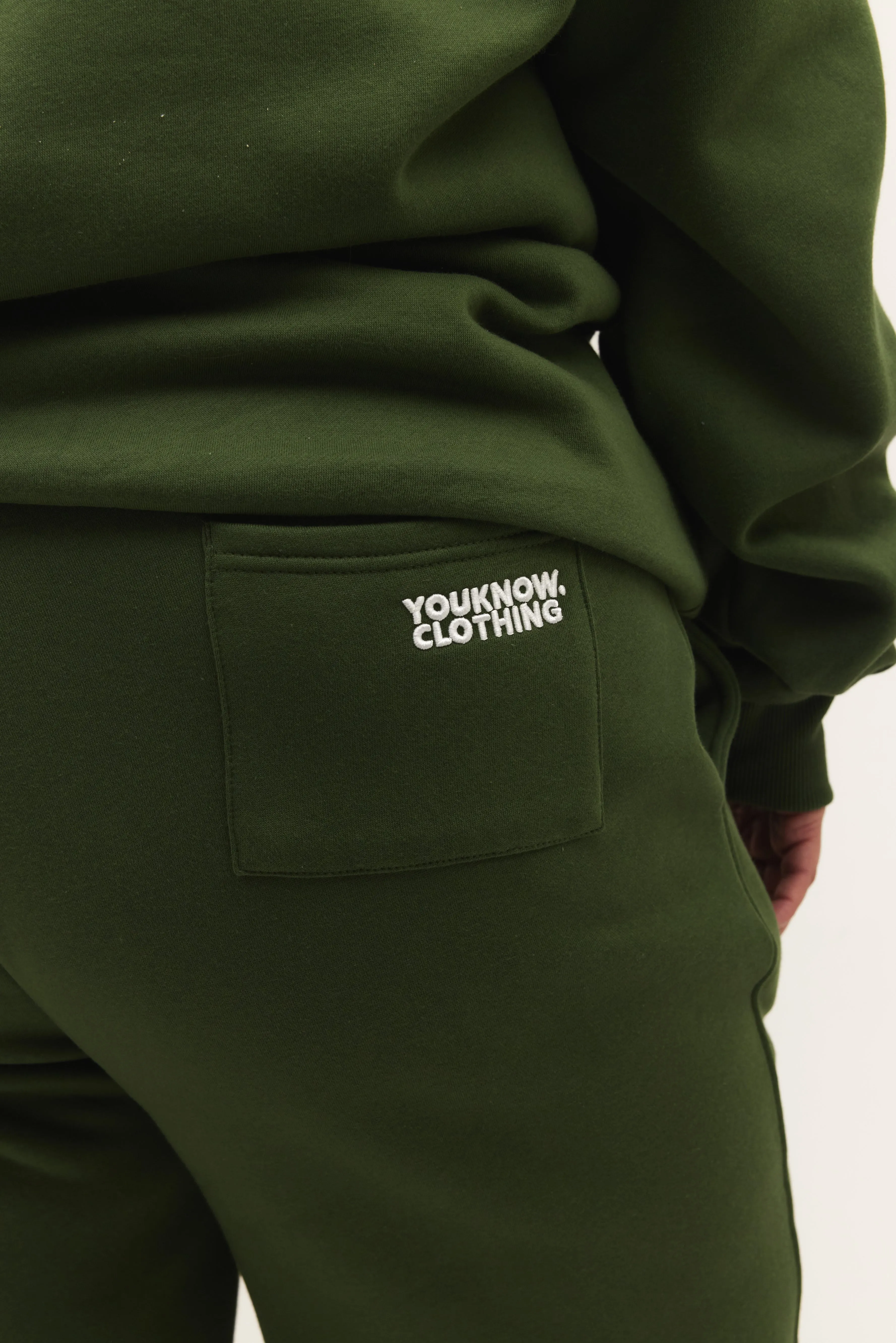 BLOCK CUFFED SWEATPANTS | GREEN