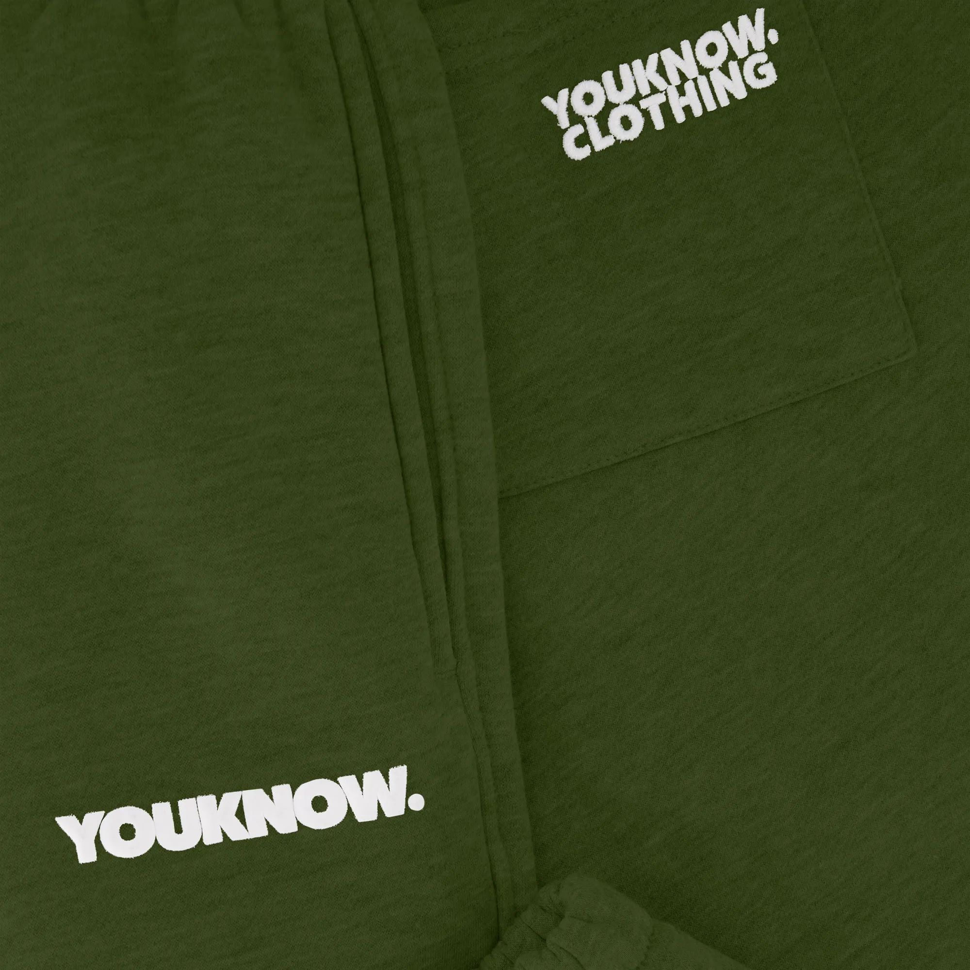 BLOCK CUFFED SWEATPANTS | GREEN