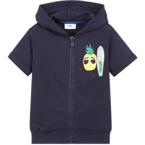 Boys Navy Fendi Fresh Sleeveless Hoodie