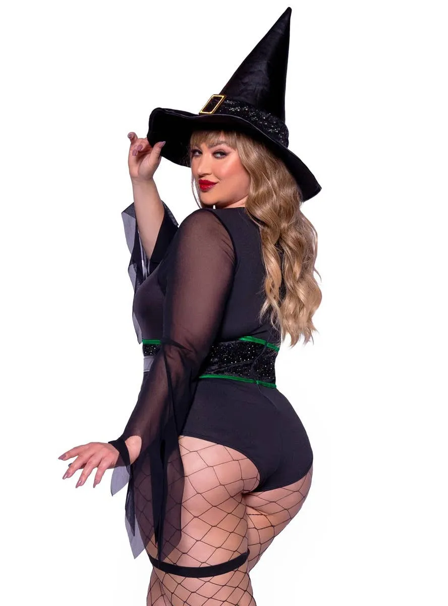 Broomstick Babe Plus Size Womens Sexy Witch Costume