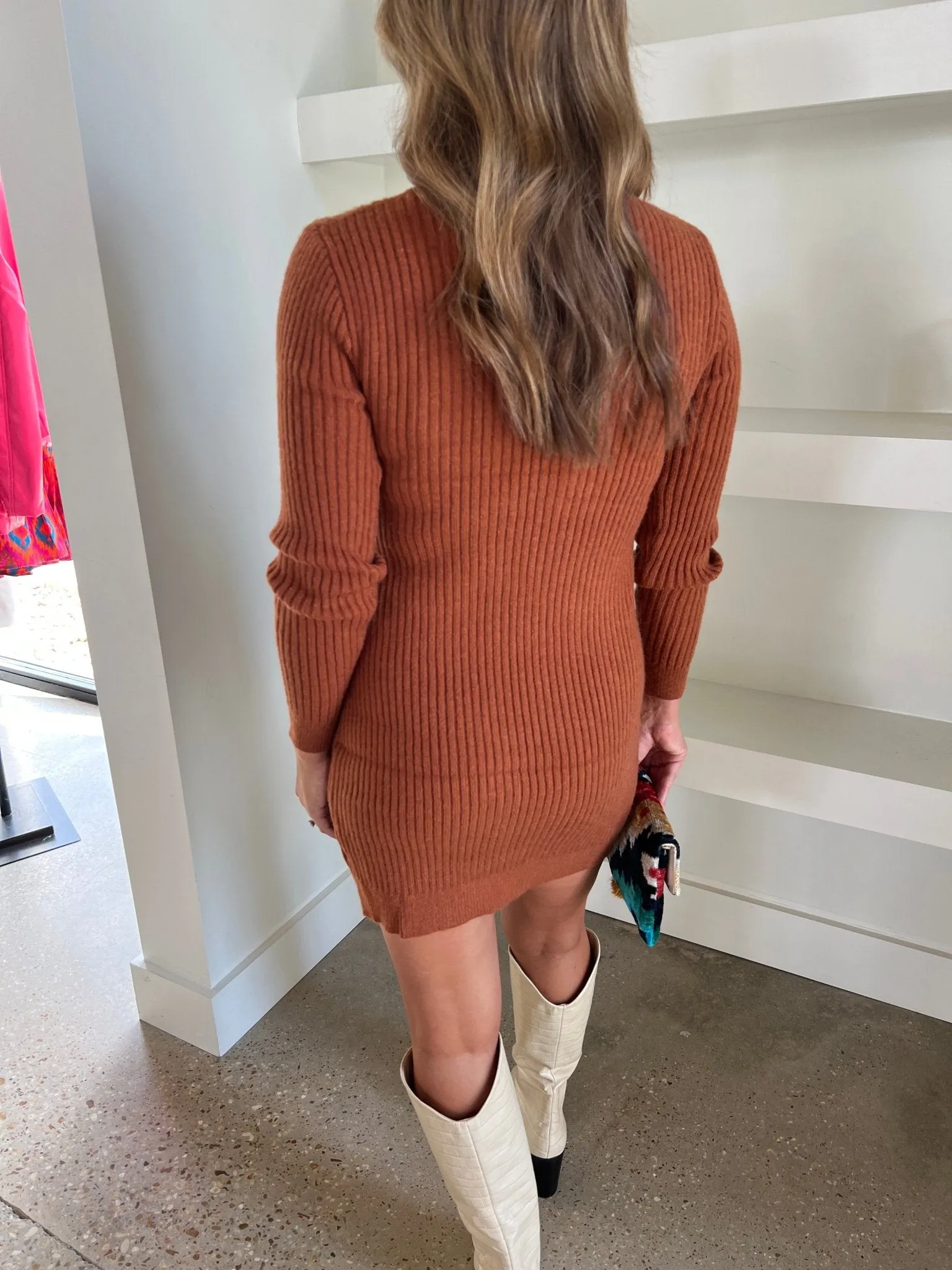 Brown Sweater Dress