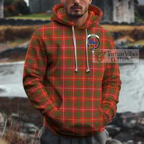 Bruce Modern Tartan Cotton Hoodie with Family Crest