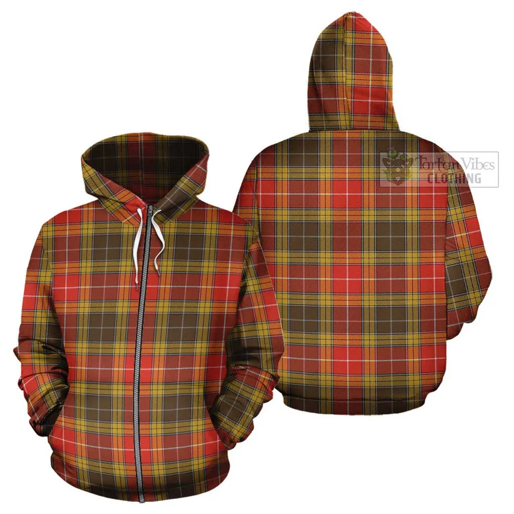 Buchanan Old Set Weathered Tartan Cotton Hoodie