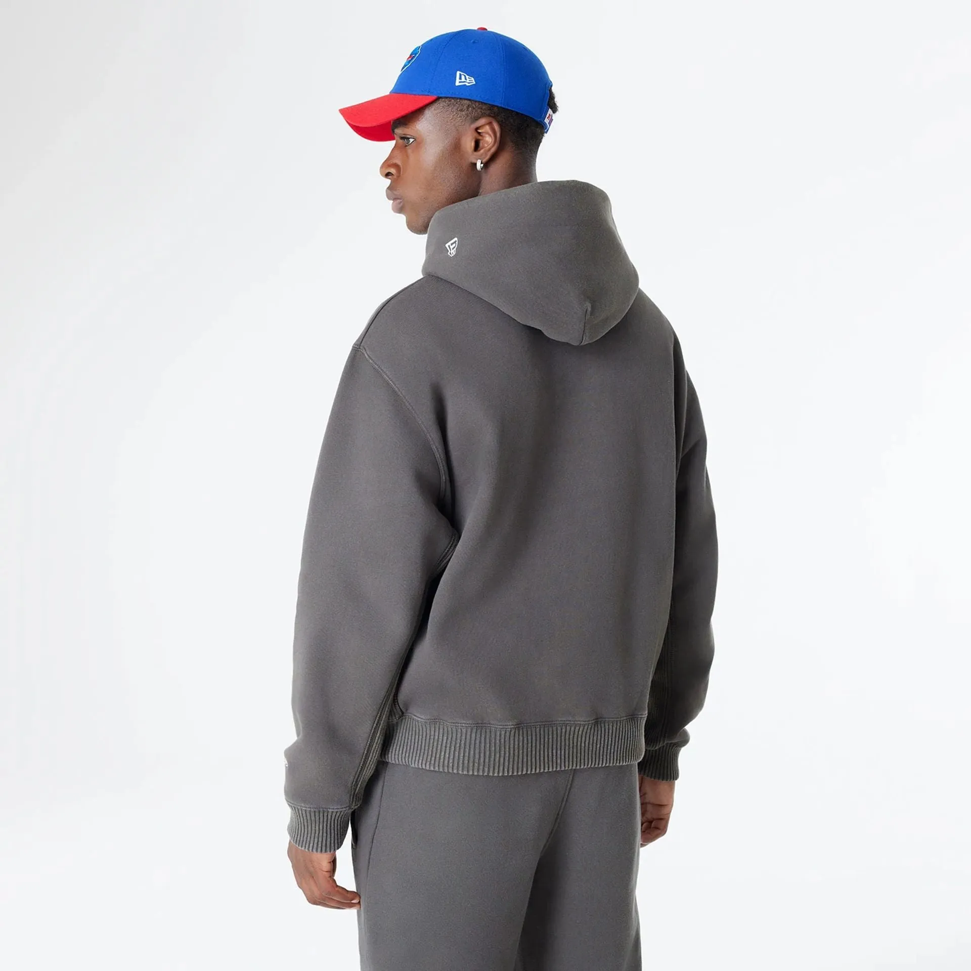 Buffalo Bills Oversized Essential Dark Grey Oversized Pullover Hoodie