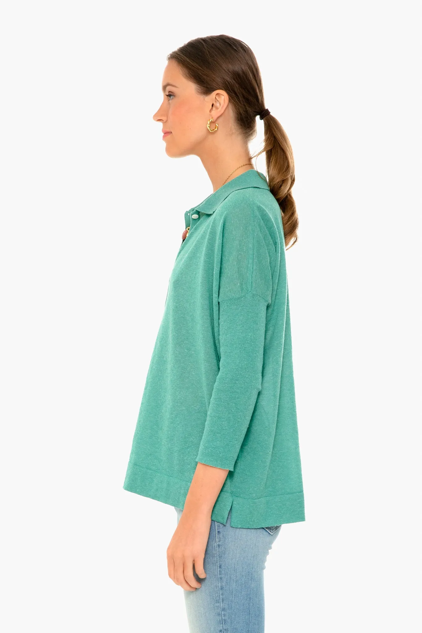 Cabana Green Clayton Knit Polo