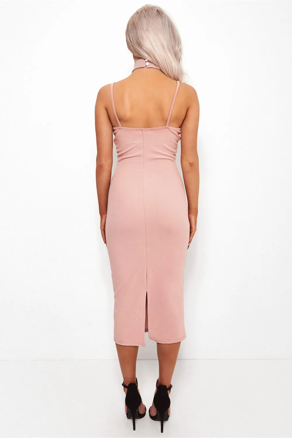 Cara Nude Choker Bodycon Dress