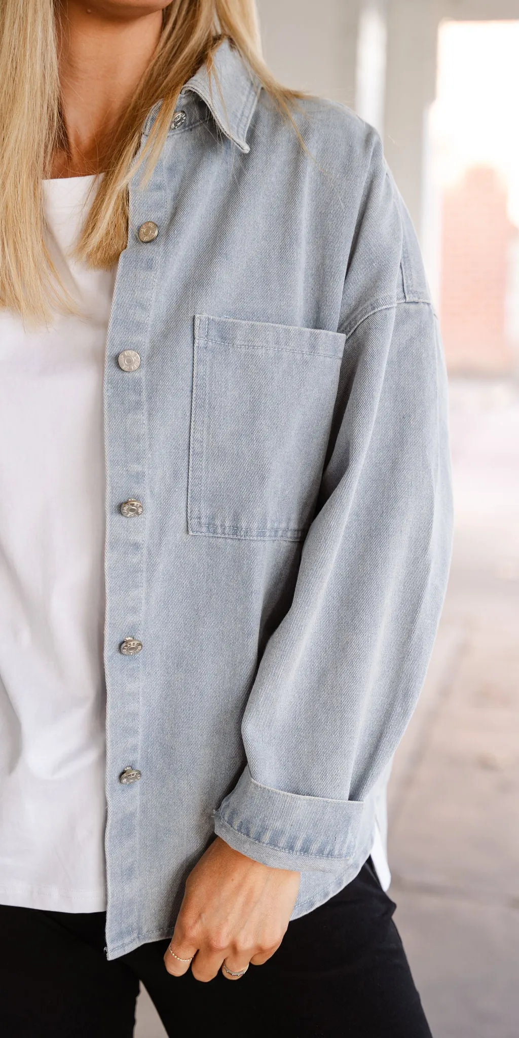 Casey denim shacket