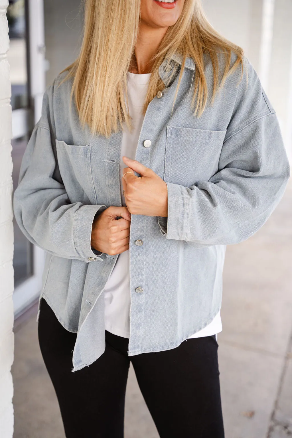 Casey denim shacket