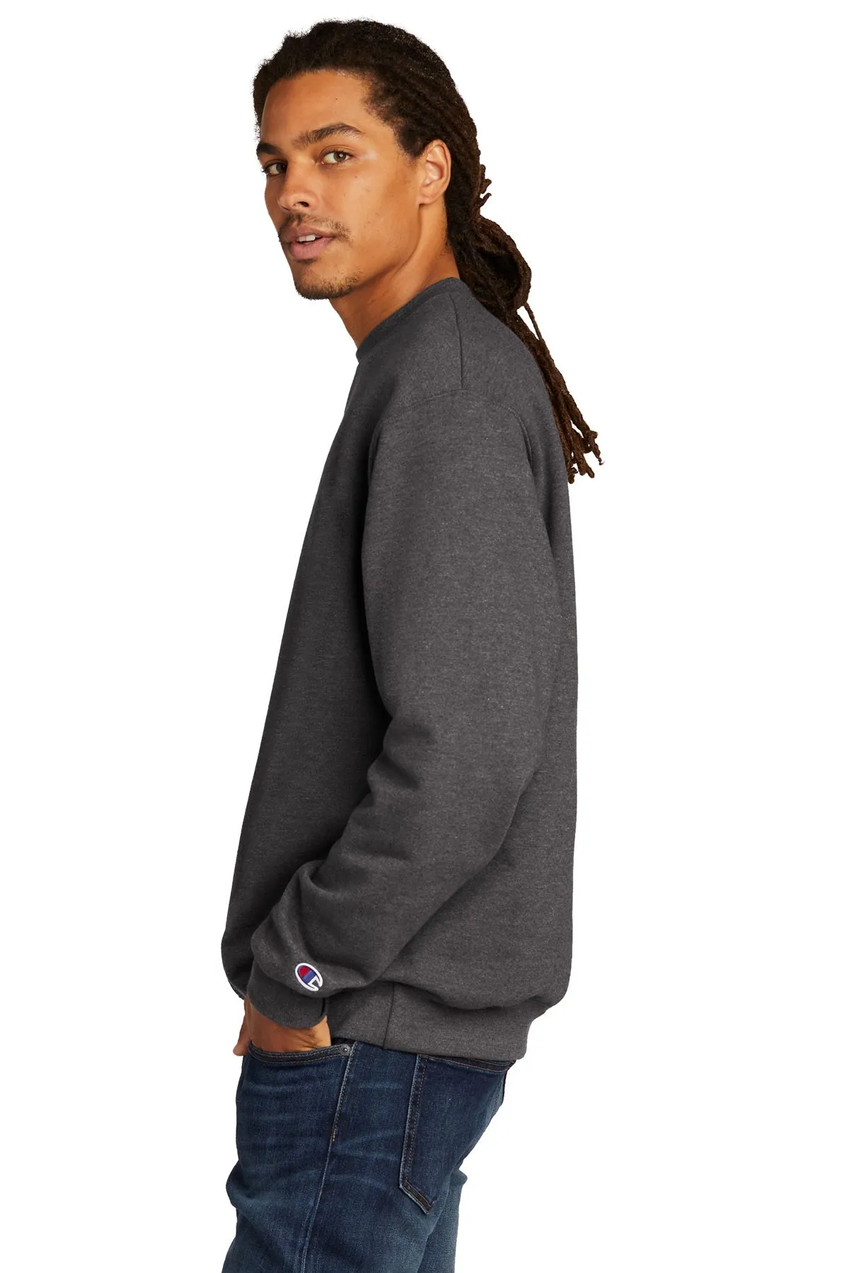 Champion Eco Fleece Crewneck Sweatshirt, Charcoal Heather