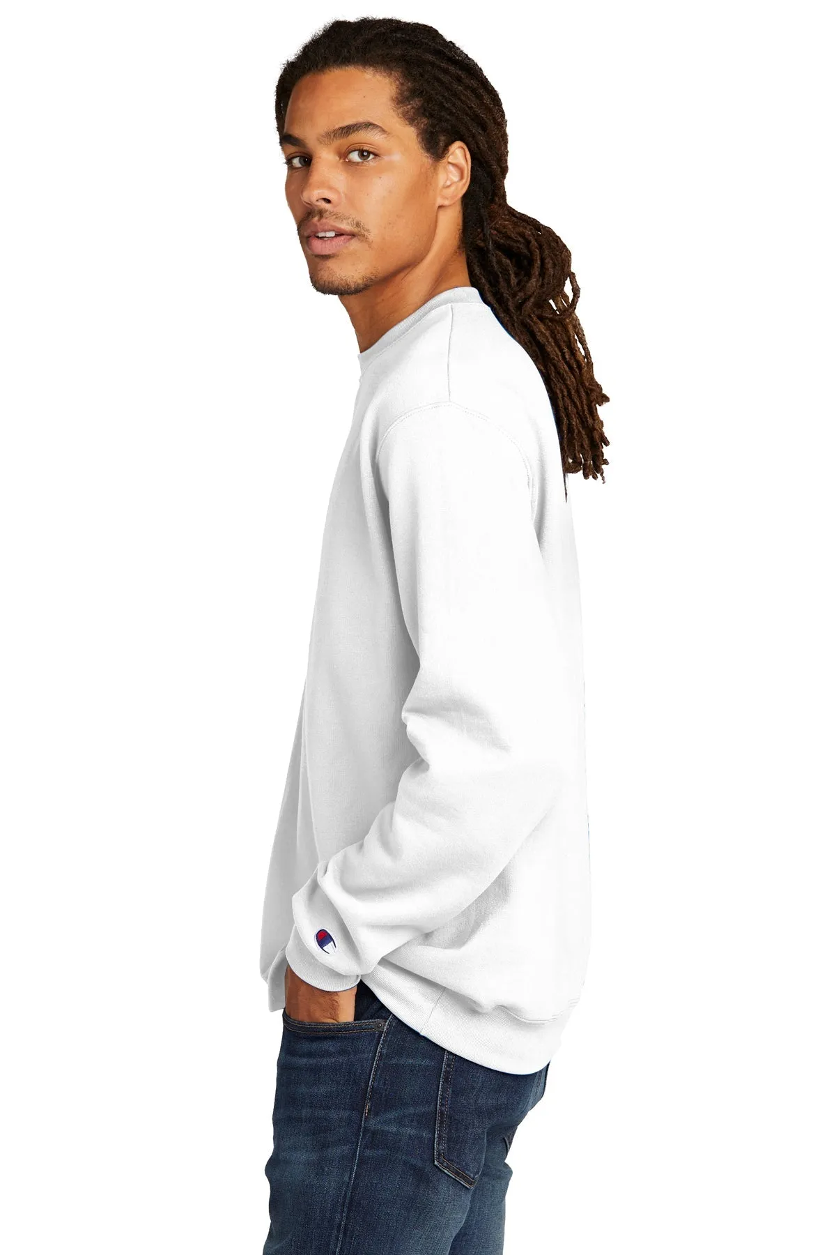 Champion Eco Fleece Crewneck Sweatshirt, White