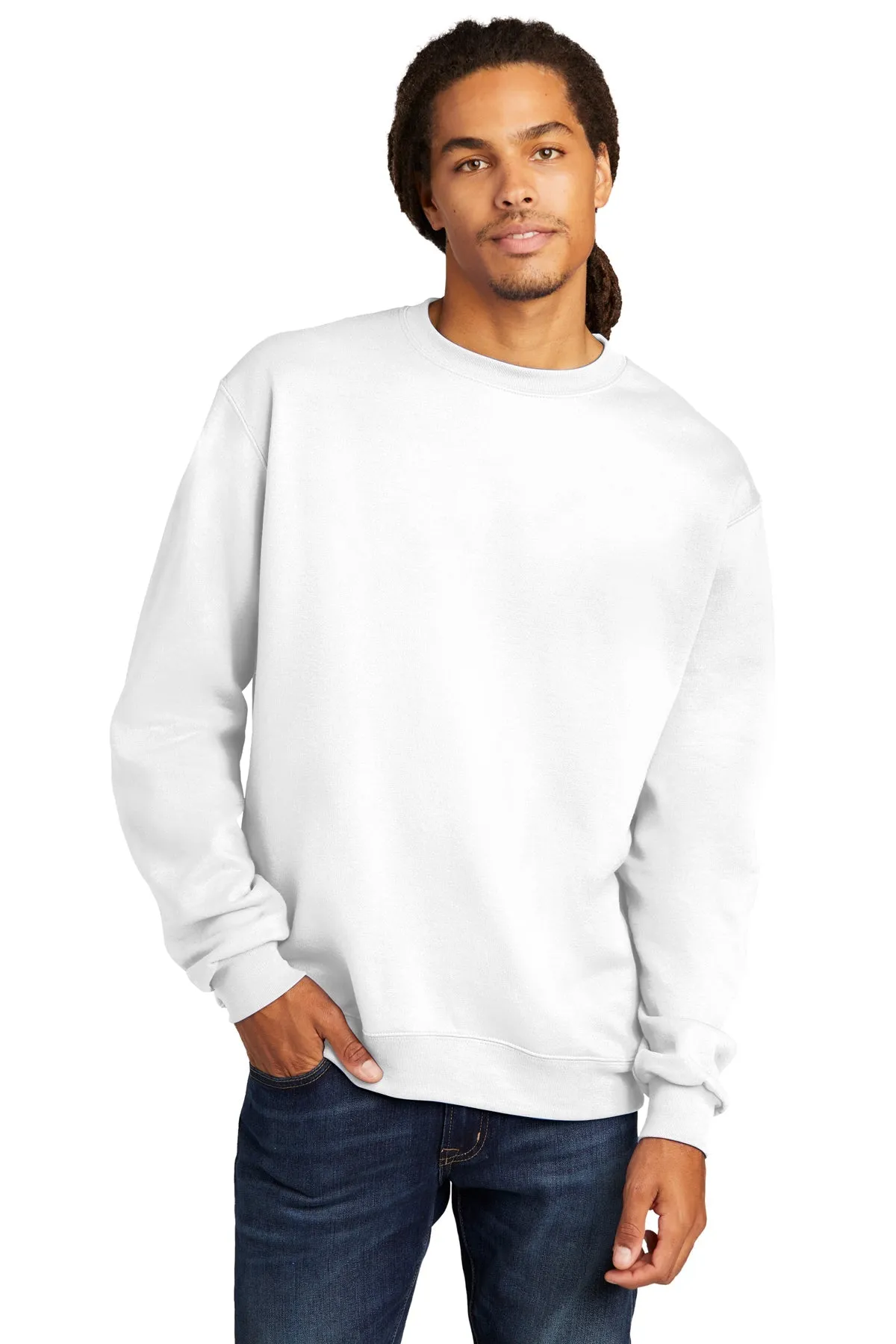 Champion Eco Fleece Crewneck Sweatshirt, White