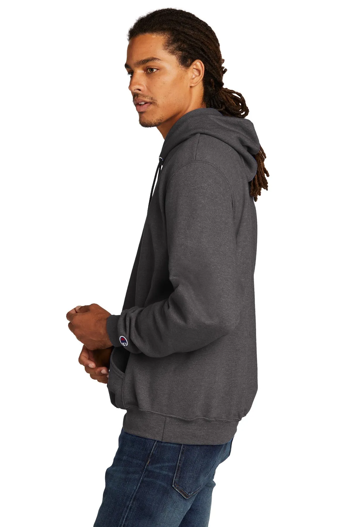 Champion Eco Fleece Pullover Hoodie, Charcoal Heather