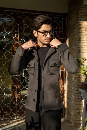 Charcoal Men's Shacket Winter warm