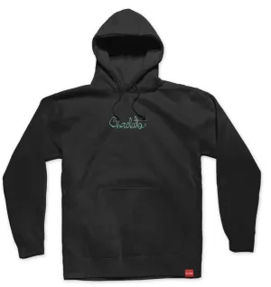 Chocolate '94 Script Pullover Embroidered Hoodie Black