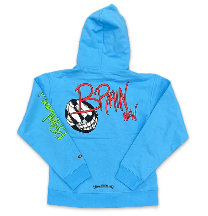 Chrome Hearts x Matty Boy Brain Stain Hoodie Blue