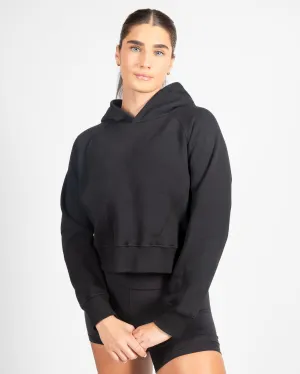 Classic Cropped Hoodie - Black - Final Sale