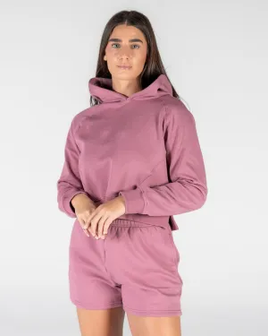 Classic Cropped Hoodie - Rose - FINAL SALE